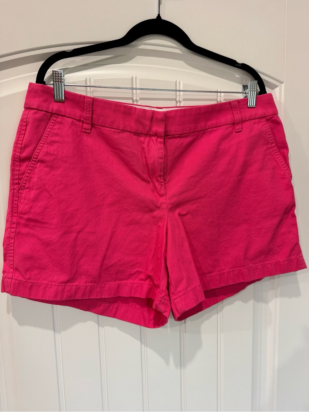 J.Crew Pink Chino Shorts Womens Size 14 Mid Rise Summer Casual Preppy